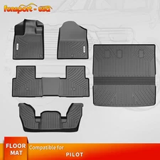 3Row Floor Mats +Cargo Liner+ Backrest Mat For 2023-2025 Honda Pilot All Weather