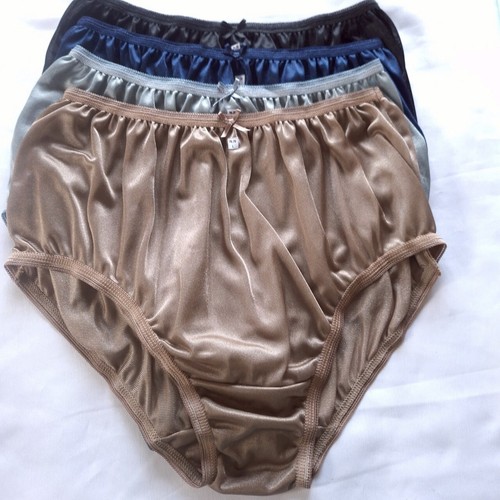 7 Nylon Panties Underwear Unisex Silky Soft Smooth Briefs High Waist 30"-36" L - Picture 8 of 14