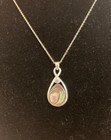NV Sterling Silver Topaz Abalone Shell Pendant 19” NV Necklace