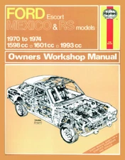 Haynes Manual - Ford Escort Mk1 RS2000 Mexico RS1600 Pinto X-FLOW BDA 1970-74
