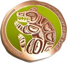 NATIVE AMERICAN TOTEM GEOCOIN - BEAR - VARIOUS METALS - UNACT- NEW