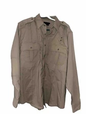 5.11 Tactical 109614 Black Tactical Button Up Long Sleeve Shirt L 36-37