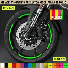 Kit Complet Adesivi Stripes Filetto Cerchi Ruote Gomme Moto 17 Pollici RT0027