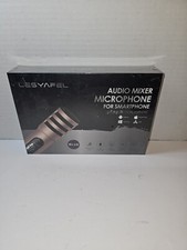 LESYAFEL Microphone for iphone with Desktop Tripod Plug Play,Android,PS4 Blue