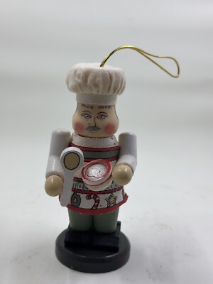 Chef Nutcracker Christmas Ornament With Hot Chocolate Inches