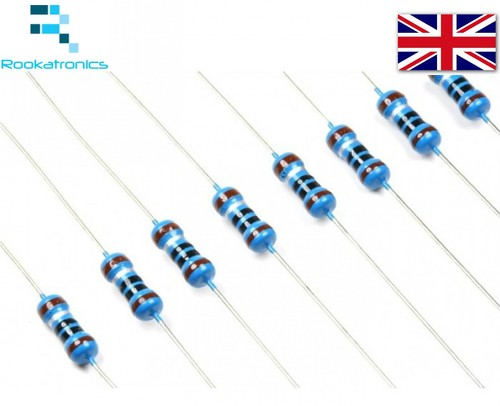 X10 Resistors Between 10 Ohm - 1M Ohm - Metal Film Rated 0.25 Watts - Free Post - Afbeelding 1 van 4