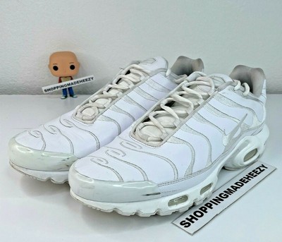 [US 12] Nike Mens Air Max Plus TN Triple White Running Shoes Sneakers  Preowned | eBay