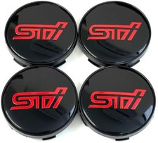 Subaru Sti Compatible Wheel Center Cap Hub Cover 60mm Badge Black Border Black Subaru Sti Compatible Wheel Center Cap Hub Cover 60mm Badge Black Border Black