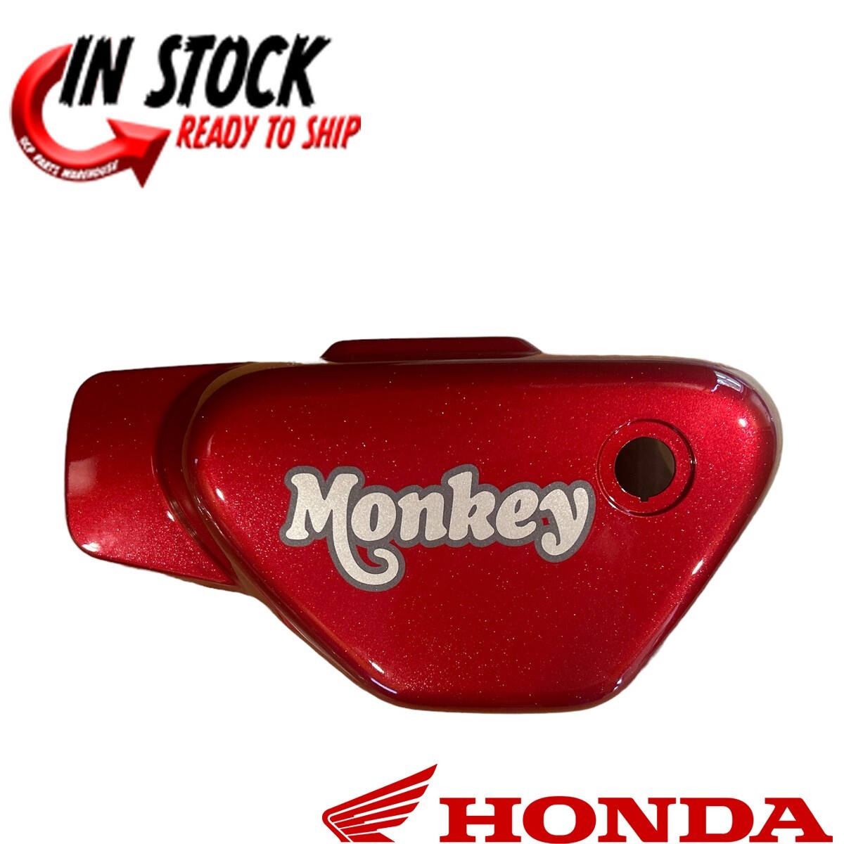 HONDA LEFT UPPER SIDE COVER 2022-2024 MONKEY Z125 PEARL NEBULA RED