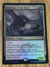 MTG Dragons of Tarkir, Harbinger of the Hunt - Foil  -- Light Played Intro