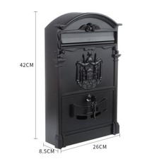 Classic Vintage Wall Mailbox Lockable Secure Retro Post Box for Porch/Door
