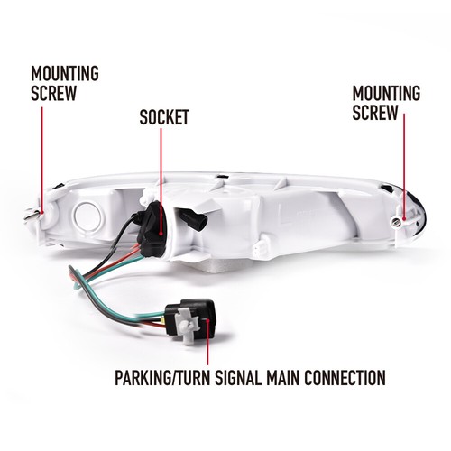 Fit For 90-1997 Mazda MX-5 Miata Clear/Chrome Front Bumper Signal Lights - Picture 3 of 12