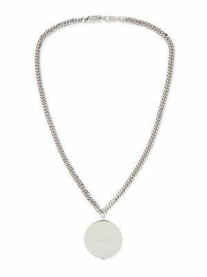 Vetements Grinder necklace silver pendant logo | eBay