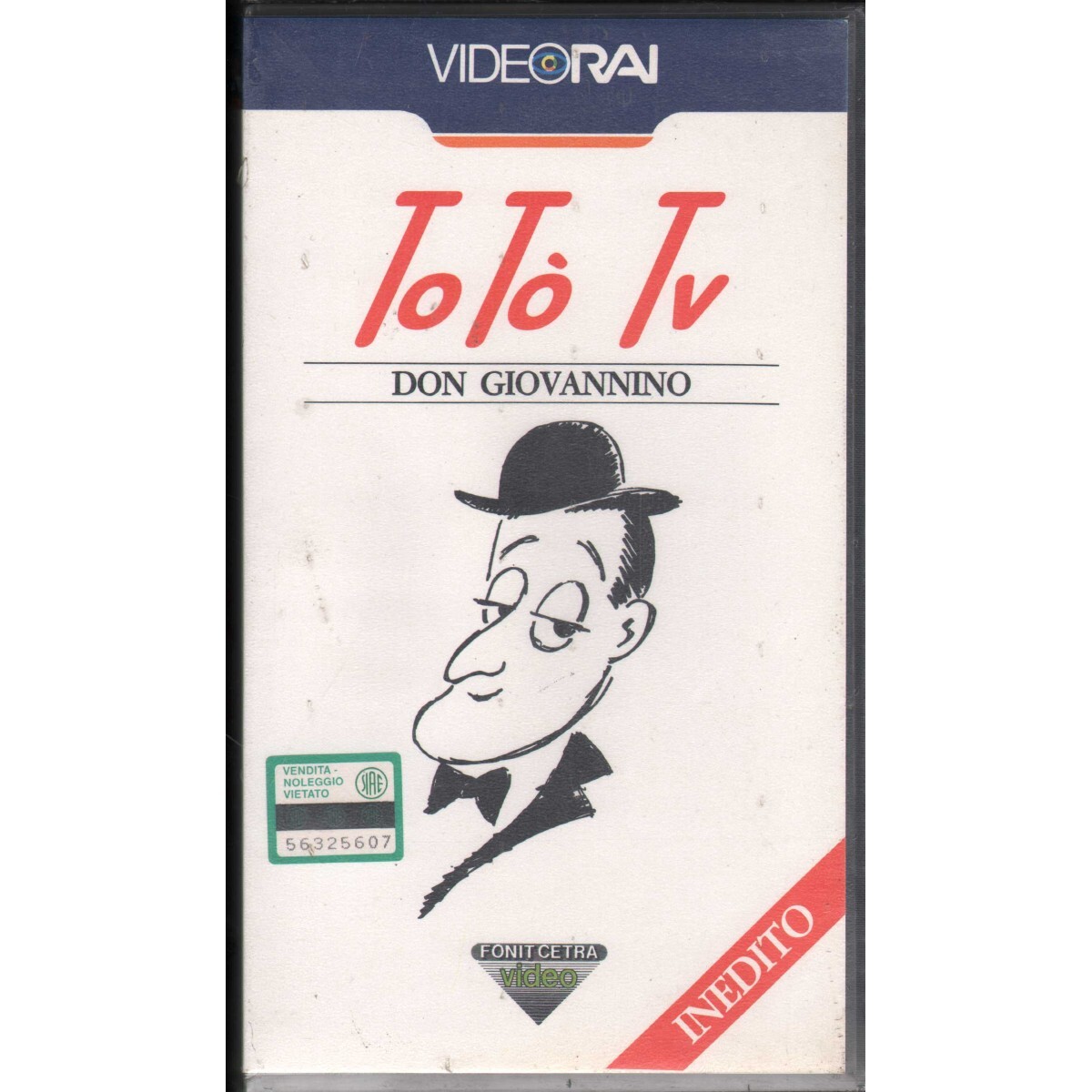 VideoRai, Toto' Tv, Don Giovannino VHS Daniele D'Anza Univideo - VRP8002 Seal