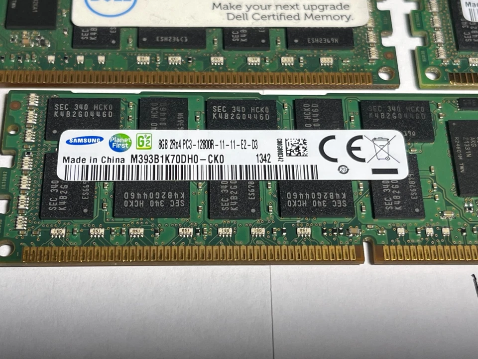 SAMSUNG PC3L-12800R 2Rx4 ECC REG Memory 96GB Kit (12*8GB, DELL ) + FREE (1* 8GB) - Image 2 of 4