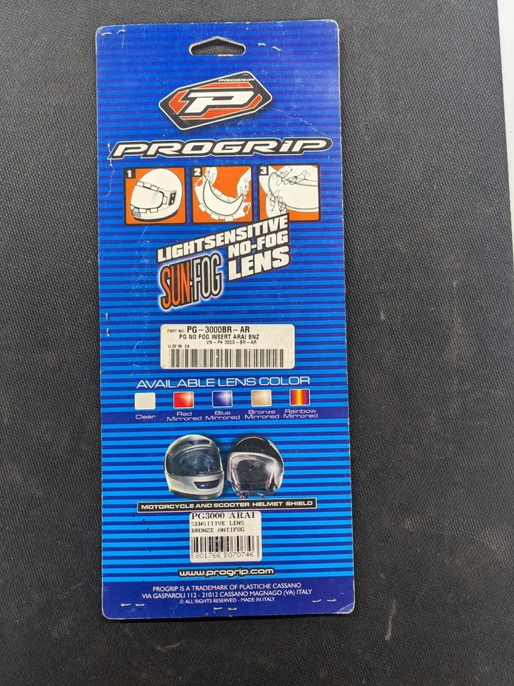 Lente antiniebla ProGrip para cascos Arai - color bronce #PG 300BR-Ar Foto 2 de 2