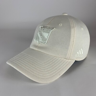 New York Rangers NHL Off White Adidas Jersey Strapback Hat