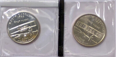 2001 P & D North Carolina U.S. States Quarters U.S. Mint Set Cellophane