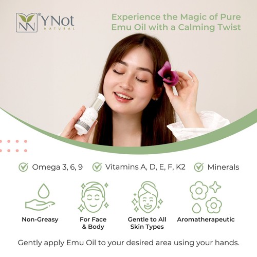 Pure Emu Oil, Infused Lemon Lime for Hypoallergenic Skin Care, Hair & Healing - Picture 2 of 9