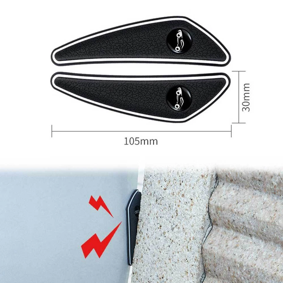 4x Pegatinas de protección antiarañazos para parachoques de espejo amortiguador de puerta de coche Foto 2 de 4