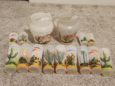 VTG Blakely Oil & Gas Arizona Cacti Cactus 2 Pitchers & 9 Glasses & 4 Cups