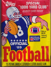 1989 Topps Football Wax Pack Sealed + Bonus FREE GIFT ( Relic,RC,S/N,or Par)