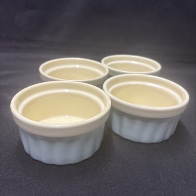 Natural Elements Set Of 4 Light Blue 4  Ramekins Oven Safe 500°, 1 cup capacity 