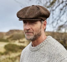 L.L. Bean Men's Wool by Hanna Hats Donegal Tweed Ireland Hat Size S