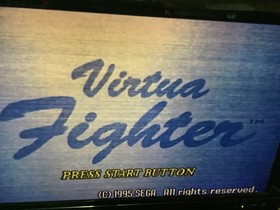 Sega Saturn Console CIB Virtua Fighter Bundle w/Box Tested Promo Poster
