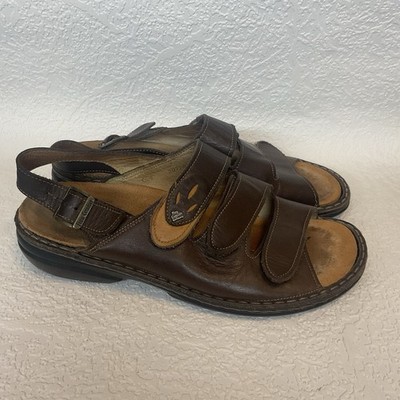 Finn Comfort Sylt Leather Sandals Women's Size EU 42 / US 11 Brown Shoes
