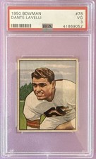 1950 BOWMAN DANTE LAVELLI #78 ROOKIE CARD PSA 3 VG CLEVELAND BROWNS. rookie card picture