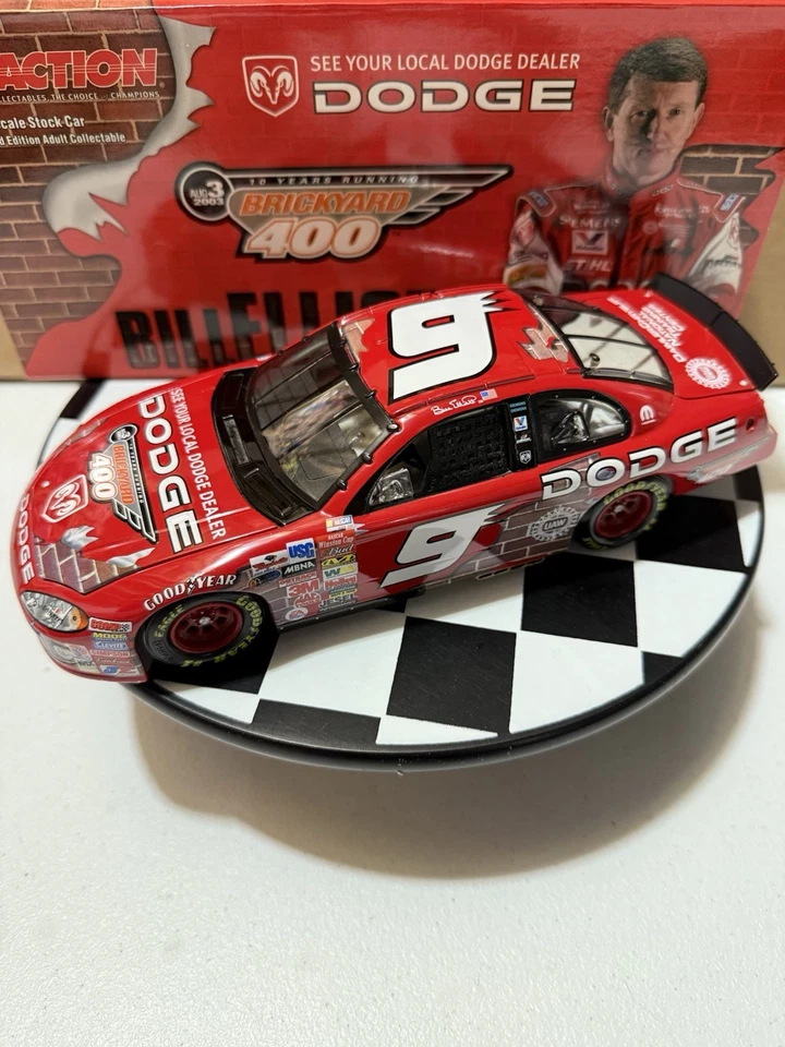 Bill Elliott #9 Dodge 10th Running Of The Brickyard 2003 1/24 Nascar Diecast - Image 2 of 4