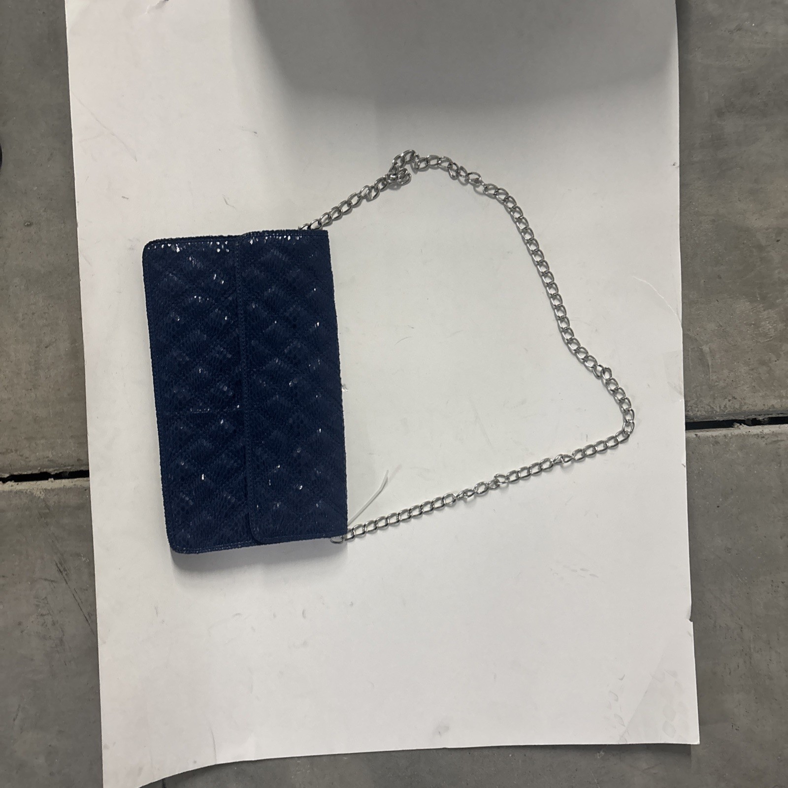 Blue Rectangular P U Purse - image 1