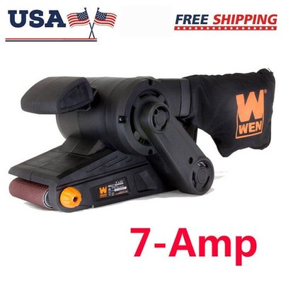 7-Amp 3 x 21-Inch Heavy-Duty Compact Belt Sander with Dust Bag Corded Electric
