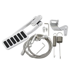 Universal Street Hot Rod Aluminum Gas Pedal 24 Ss Throttle Cable Spring Set