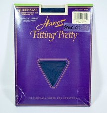 Hanes Queensize Fitting Pretty Day Sheer 770 Pantyhose CLASSIC NAVY Size 1X