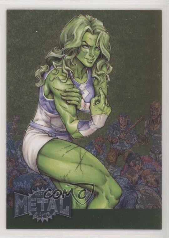 2015 Marvel Fleer Retro 1995 Fleer Metal Blaster She-Hulk #32 8b4