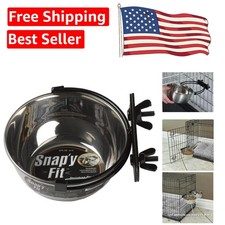10 Oz Rust-Resistant Stainless Steel Pet Bowl - Snap'y Fit Design for Small Pets