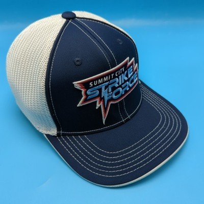 Summit City Strike Force hat flexfit fitted blue white cap sz XS   6 3/8 - 6 7/8