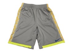 Nike Dri-FIT Youth XL Athletic Shorts Gray Yellow Blue Swoosh Standard Fit