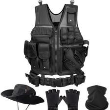 Tactical Mesh Vest, Black Lightweight Airsoft Vest for Men,Army Lightweight V...