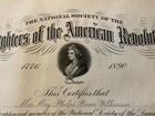 1907 Daughters of the American Revolution Membership Certificate, DAR Document  — photo 5