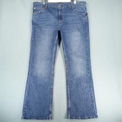 Levis 527 Jeans Men W42 L32 Blue Cotton Blend Bootcut Western Cowboy Denim Pants