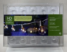 HD Designs 20 Foot Indoor Outdoor Clear Lights