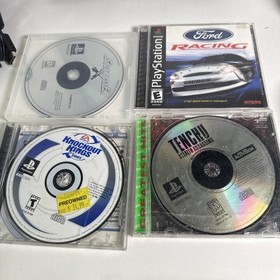 Sony PlayStation 1 Console Bundle, 1 Controllers, 5 Games, Tested, AV Cord