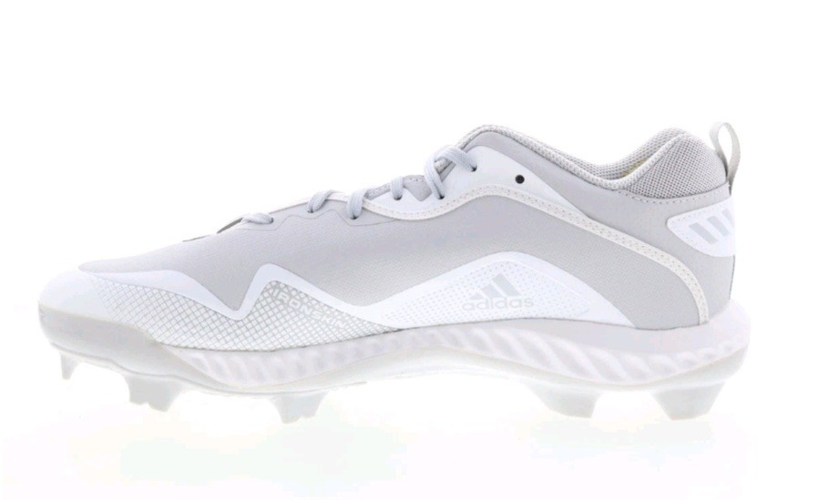 Size 12.5 - Adidas Men's Icon 6 Bounce TPU Light Gray Athletic Baseball Cleats   thumbnail 2