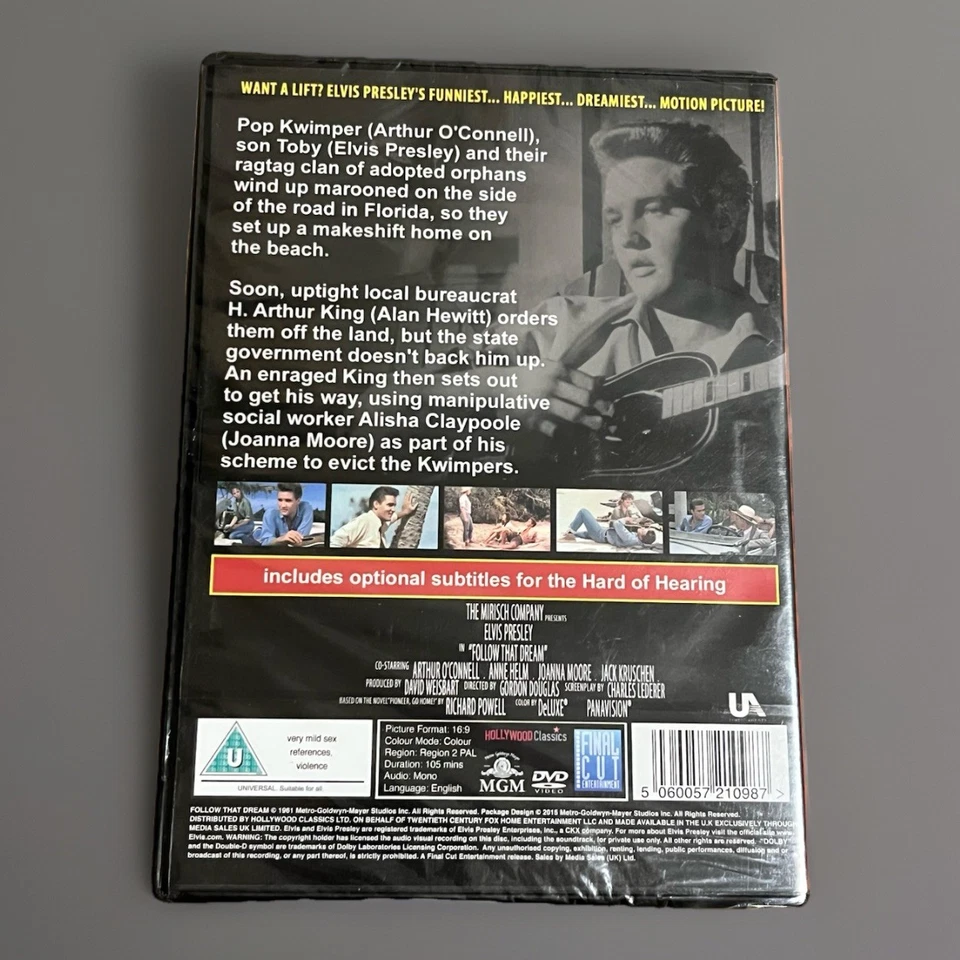 Follow That Dream DVD Elvis Presley. Brand New And Sealed. - Image 2 of 2