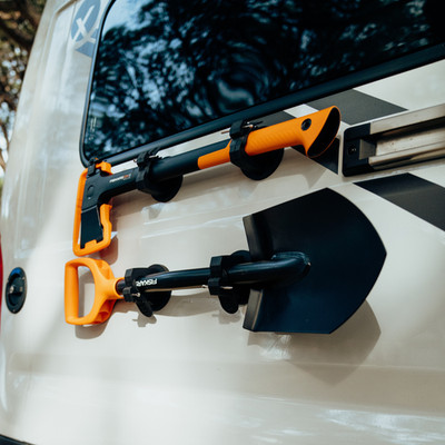 Fiskars Mini Spaten / Schaufel  inkl. magnetischer Halterungen von Campnetic