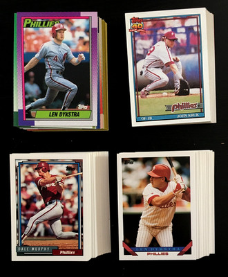 1990 1991 1992 1993 Topps Team Set Philadelphia Phillies LEN DYKSTRA Dale Murphy