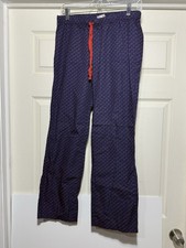 Vineyard Vines Lounge Pants XS Whale Print Drawstring Elastic Navy Red Cotton PJ